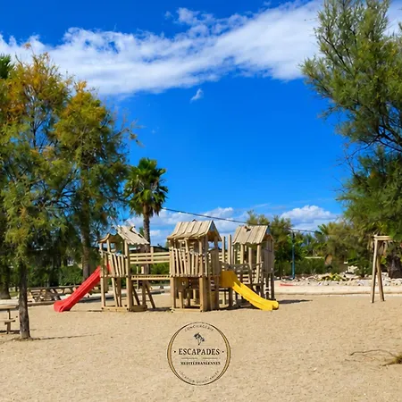 Le Lagon Mobil 6 Personnes A 100m De La Piscines 5 Etoiles Les Dunes 샬레 *